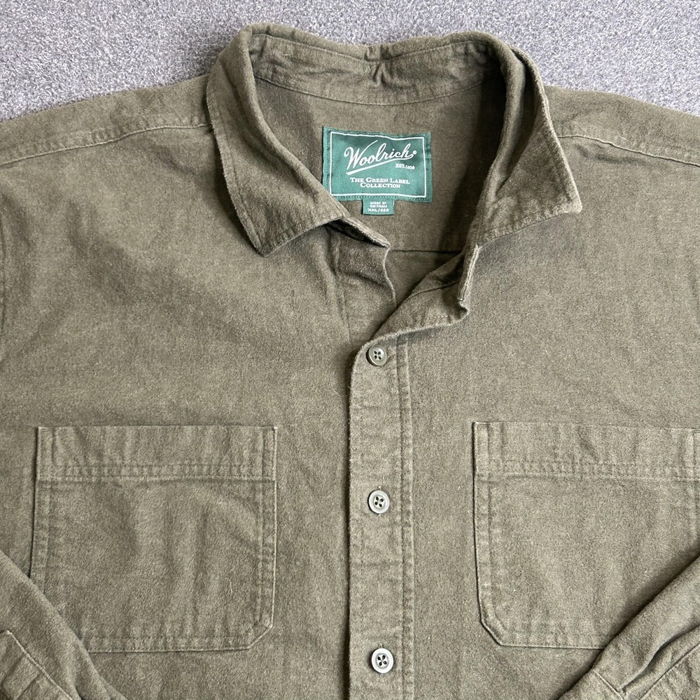 Woolrich Shirt Mens XXL Green Label Utility Collection Long Sleeve Button Up - Picture 2 of 10